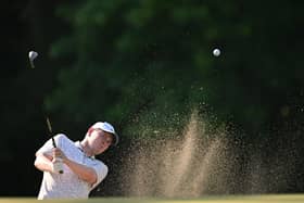 Bob MacIntyre plays a shot from a bunker on the fifth hole during the second round of the 124th US Open at Pinehurst Resort in North Carolina. Picture: Ross Kinnaird/Getty Images.