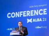 Alex Salmond spoke to Alba party delegates at its first conference on Sunday,