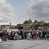 Fringe performers at The Mound during the festival