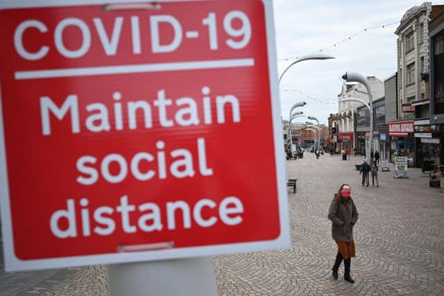 The downturn was driven by the fastest fall since May in leisure and hospitality businesses. Picture: Oli Scarff/AFP via Getty Images.