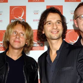 Depeche Mode (left-right) Martin Gore, Dave Gahan and Andy Fletcher.