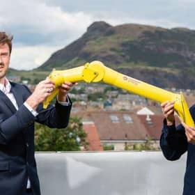 Cameron McNatt and Chris Retzler of Mocean Energy. Picture: Ian Georgeson
