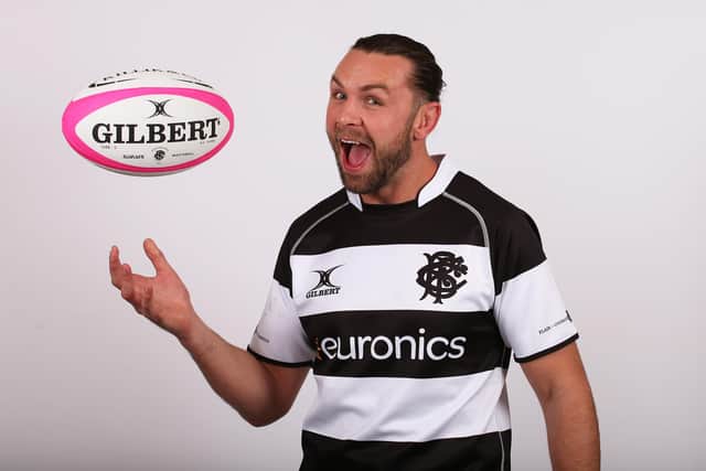 Ryan Wilson poses for a portrait during the Barbarians squad photo call. (Photo by Steve Bardens/Getty Images for Barbarians)