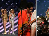 Some of the stars who have taken to the Super Bowl stage.