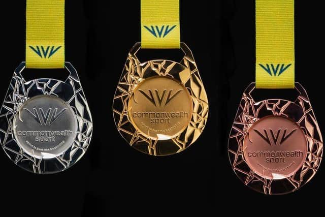 The medals that will be presented to successful athletes at the Birmingham 2022 Commonwealth Games.