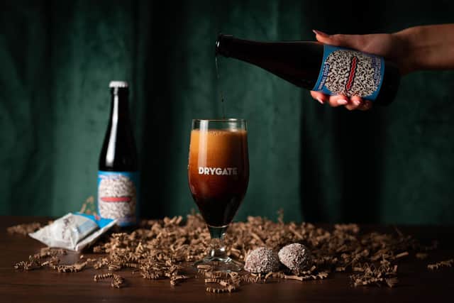 In honour of its 90th year in business, Lees of Scotland has teamed up with Drygate Brewing Co to create the limited-edition Christmas stout. Picture: Naomi Vance Photography