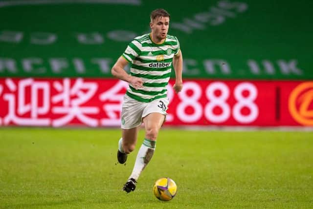 Celtic's Kris Ajer in action during a Scottish Premiership match between Celtic and Kilmarnock at Celtic Park. (Photo by Craig Foy / SNS Group)