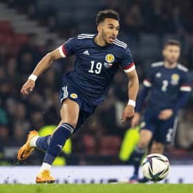 Stoke's Jacob Brown won his second cap for Scotland as a late substitute against Poland on Thursday. (Photo by Alan Harvey / SNS Group)