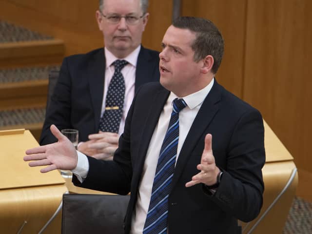 Scottish Conservative leader Douglas Ross has caused uproar within Tory ranks over his suggestion people should vote for other parties if they are better placed to oust the SNP (Picture: Lesley Martin/PA)