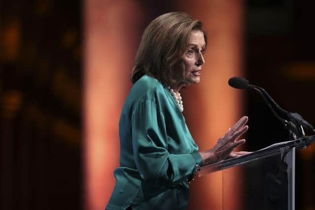 US house speaker Nancy Pelosi has said she and other members of Congress visiting Taiwan are showing they will not abandon their commitment to the self-governing island.