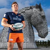 Edinburgh's Hamish Watson pictured during the United Rugby Championship's Scottish launch at the Kelpies (Photo by Ross MacDonald / SNS Group)