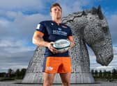 Edinburgh's Hamish Watson pictured during the United Rugby Championship's Scottish launch at the Kelpies (Photo by Ross MacDonald / SNS Group)