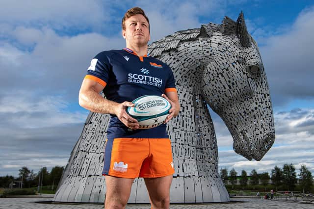 Edinburgh's Hamish Watson pictured during the United Rugby Championship's Scottish launch at the Kelpies (Photo by Ross MacDonald / SNS Group)
