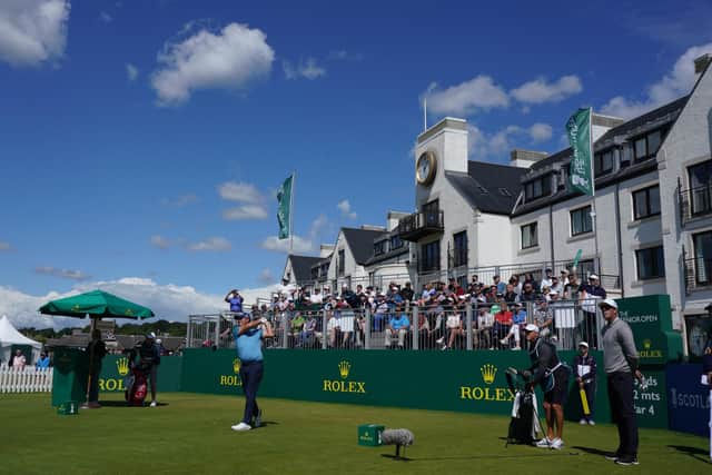 Padraig Harrington thought he'd hit a good drive at the first only for it to end up in a bunker and lead to a triple-bogey 7 at Carnoustie Golf Links. Picture: Phil Inglis/Getty Images.
