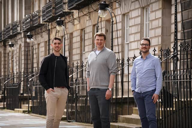 From left: Malted AI's founders Carlos Gemmell, Iain Mackie, and Federico Rossetto. Picture: contributed.