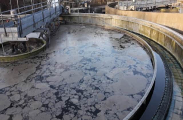 The impact of unexplained variations in the incoming waste water at Kemnay’s Waste Water Treatment Works. With a healthy treatment process, the final settlement tank shown would be expected to have clear water at its surface.