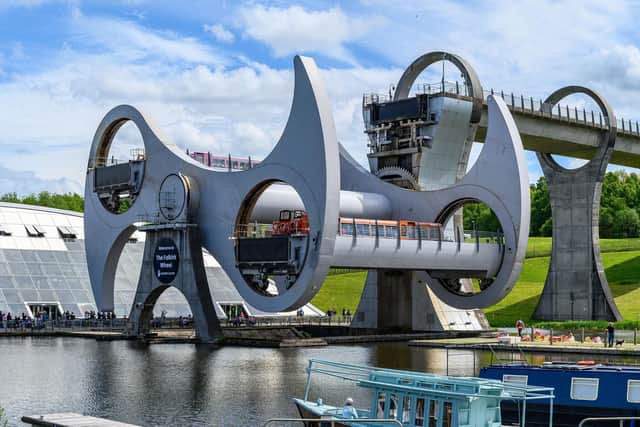 The iconic Falkirk Wheel connects the Forth and Clyde Canal with the Union Canal (Picture: Michael Gillen)
