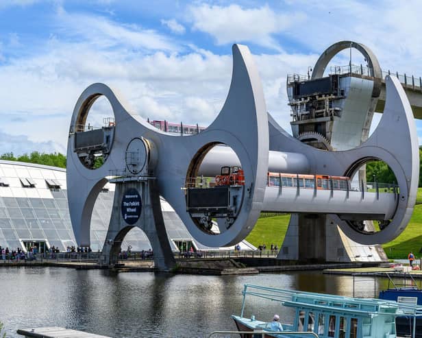 The iconic Falkirk Wheel connects the Forth and Clyde Canal with the Union Canal (Picture: Michael Gillen)
