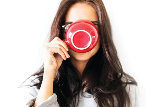 Woman drinking tea
