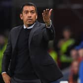Rangers' manager Giovanni Van Bronckhorst during the 3-0 defeat to Napoli at Ibrox on Wednesday. (Photo by Craig Foy / SNS Group)