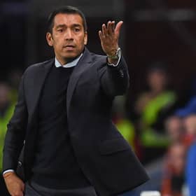 Rangers' manager Giovanni Van Bronckhorst during the 3-0 defeat to Napoli at Ibrox on Wednesday. (Photo by Craig Foy / SNS Group)