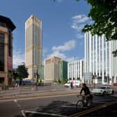 A CGI image of how the towers would add to the Charing Cross skyline