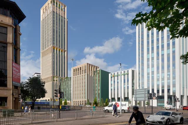 A CGI image of how the towers would add to the Charing Cross skyline
