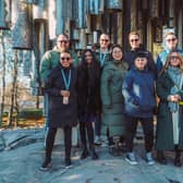 Startup Grind Scotland team with Scotland-based tech entrepreneurs at the Sibelius Monument, Helsinki