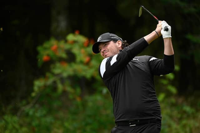 Ewen Ferguson plays his shot during day three of the Sydbank Esbjerg Challenge at Esbjerg Golfklub, Denmark. (Photo by Oliver Hardt/Getty Images)