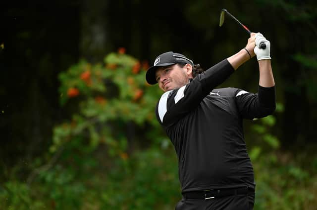 Ewen Ferguson plays his shot during day three of the Sydbank Esbjerg Challenge at Esbjerg Golfklub, Denmark. (Photo by Oliver Hardt/Getty Images)