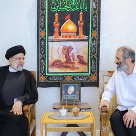 President Ebrahim Raisi visited the home of Iranian diplomat Assadollah Assadi, sentenced to 20 years in prison by a Belgian court over involvement in a bomb plot but released early in a prisoner swap, and treated him as a national hero (Picture: Iranian Presidency/ZUMA Press Wire/Shutterstock)