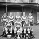 Eddie McKeating, back row second from left, in a Heriot's FP sevens side of the 1950s, with his great friend Ken Scotland second from the right in the back row.