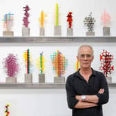 The Circular Arts Network provides a rich source of free material for artists such as Dundee's David Batchelor, who uses scrap plastic to create his work. Picture: Lucy Dawkins