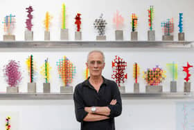 The Circular Arts Network provides a rich source of free material for artists such as Dundee's David Batchelor, who uses scrap plastic to create his work. Picture: Lucy Dawkins