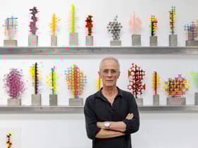 The Circular Arts Network provides a rich source of free material for artists such as Dundee's David Batchelor, who uses scrap plastic to create his work. Picture: Lucy Dawkins