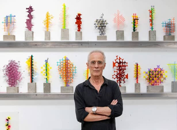 The Circular Arts Network provides a rich source of free material for artists such as Dundee's David Batchelor, who uses scrap plastic to create his work. Picture: Lucy Dawkins