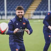 Ali Price trains with Edinburgh for the first time following his loan move from Glasgow Warriors. Picture: James Parsons/Edinburgh Rugby