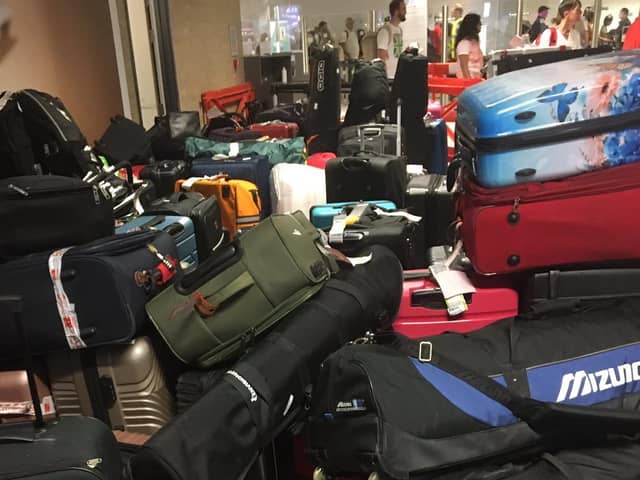 Edinburgh Airport said 7,500 passengers - 0.5 per of the total - had suffered baggage problems in July. (Photo by Karen McAvoy)