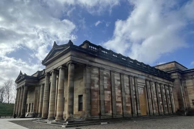 A stairwell at the south end of the National Gallery building in Edinburgh was closed after water began leaking into a newly refurbishment part of the complex.