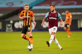 Jack Wilshere in action for West Ham United against Hull City in a Carabao Cup tie last month. The England international midfielder was released on transfer deadline day (Photo by Will Oliver - Pool/Getty Images)