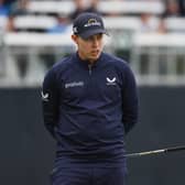 Matt Fitzpatrick of England looks on from the 18th green during the third round of the 122nd U.S. Open Championship at The Country Club on June 18, 2022 in Brookline, Massachusetts. (Photo by Rob Carr/Getty Images)