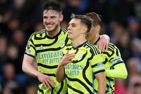 Leandro Trossard was among the scorers as Arsenal defeat Brighton.