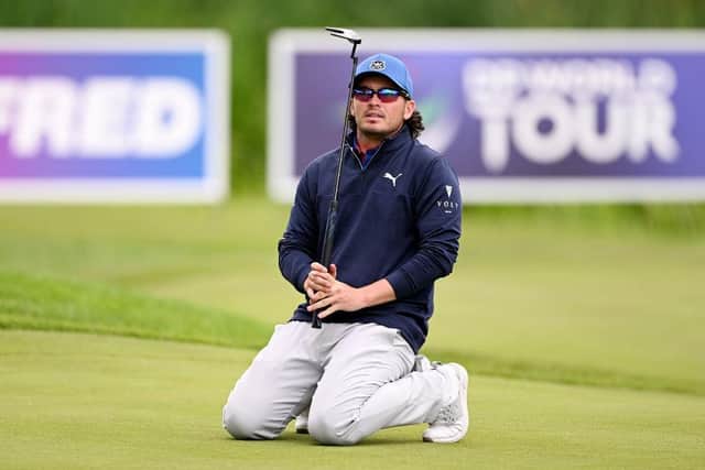 Ewen Ferguson said his mulligan in 2023 would definitely be a birdie attempt at the 18th in the final round when he was still in with a chance of winning the Betfred British Masters hosted by Sir Nick Faldo. Picture: Ross Kinnaird/Getty Images.