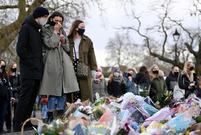 Tributes for Sarah Everard at the bandstand on Clapham Common on Saturday