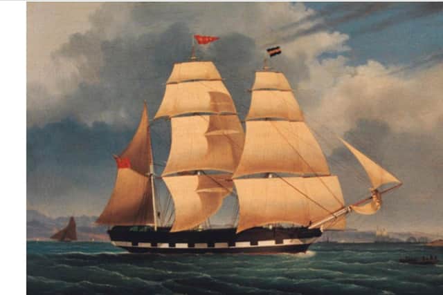The ship Medora, owned by Scot James Lamont, the second biggest slave owner on Trinidad, who bought the ship to sail his sugar back to Scotland. PIC: Glasgow Museums.