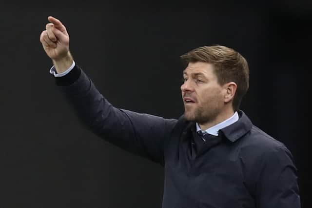 Rangers manager Steven Gerrard has urged his players to aim high as their Europa League adventure continues this season. (Photo by RUSSELL CHEYNE/POOL/AFP via Getty Images)