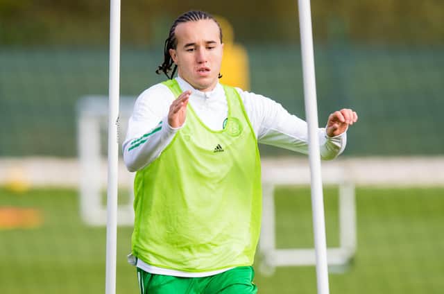 Celtic loan signing Diego Laxalt will be leant on by Neil Lennon to provide information about his parent club AC Milan ahead of the teams' Europa League meeting this week (Photo by Ross Parker / SNS Group)