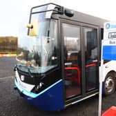 The first of Stagecoach's autonomous buses making its debut at the SEC in Glasgow in 2019