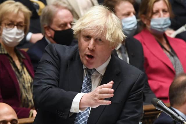 Prime Minister Boris Johnson addresses Prime Minister's Questions on Wednesday. Picture: Jessica Taylor/UK Parliament/Getty