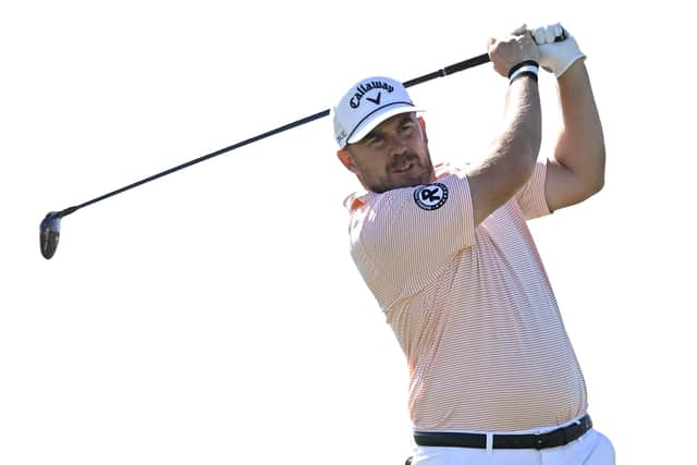 Richie Ramsay plays his second shot on the ninth hole on day two of the D+D REAL Czech Masters at PGA National OAKS Prague. Picture: Octavio Passos/Getty Images.